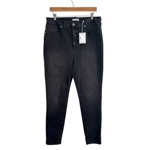 Good American Good Legs Crop Jeans Size 18 Charcoal New